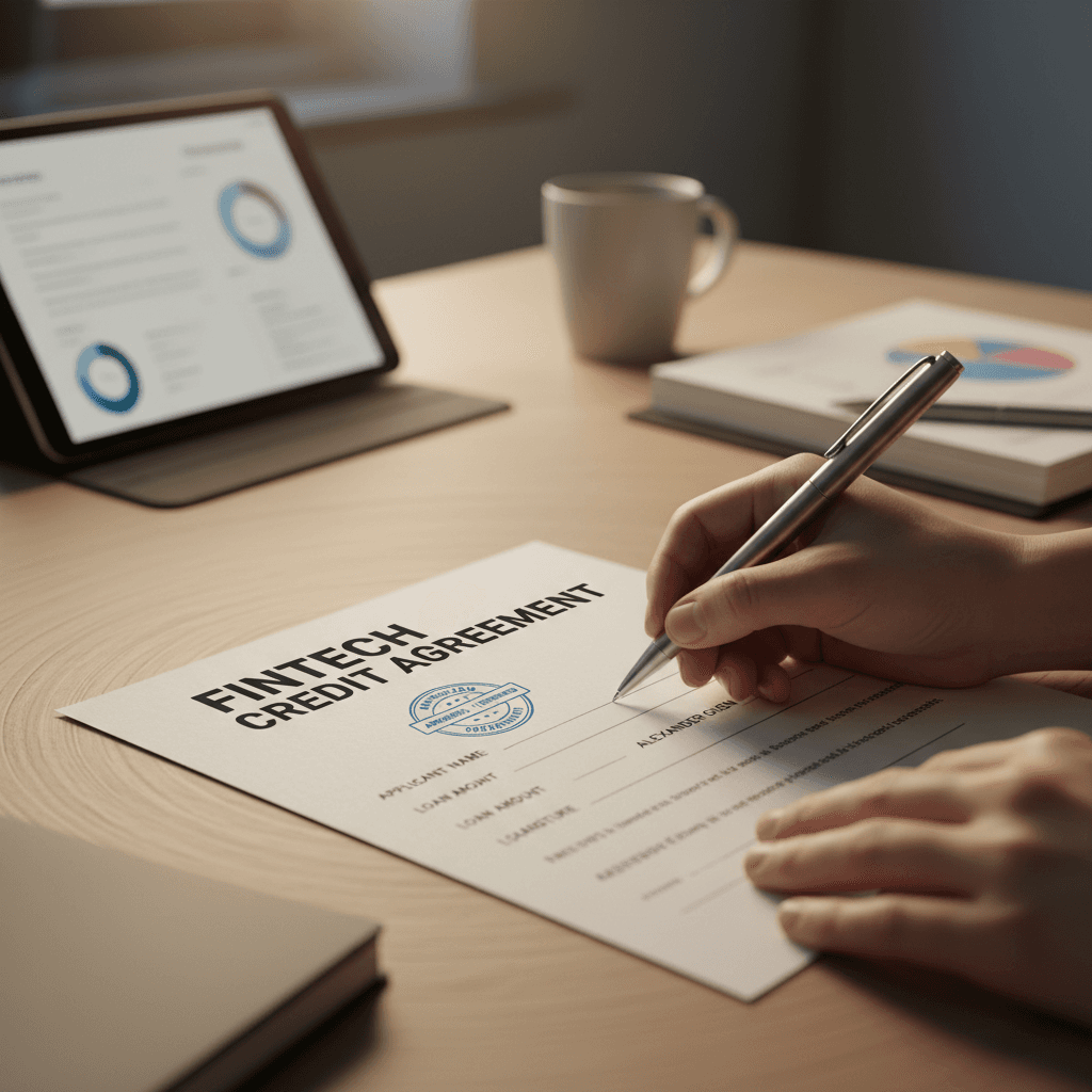 Documento de préstamo aprobado listo para firmar