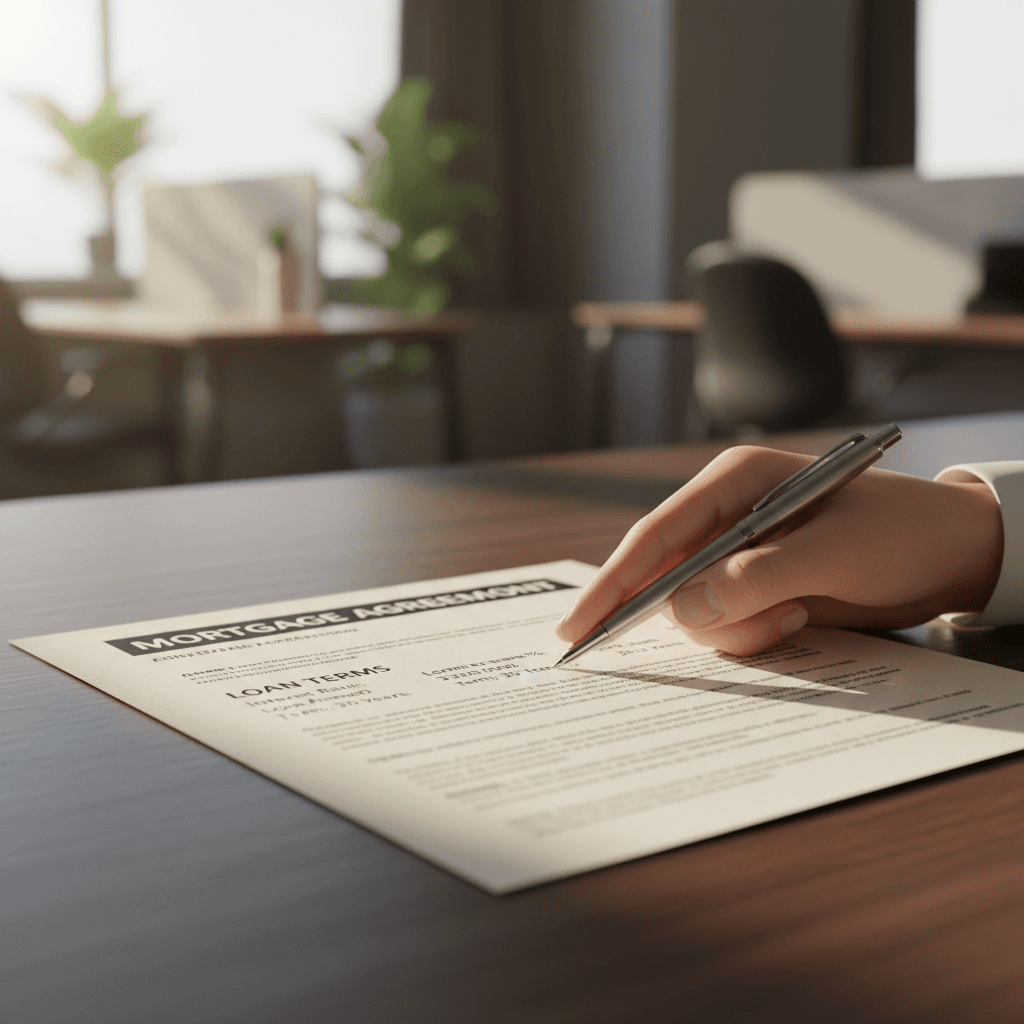 Approved loan documents ready for signature